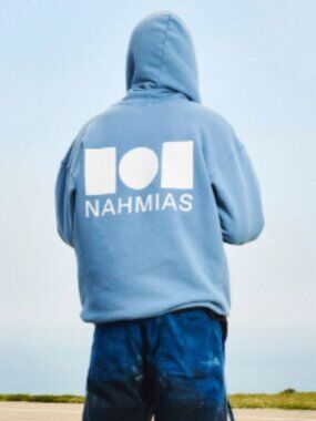 Nahmias Men’s Light Blue Logo Hoodie